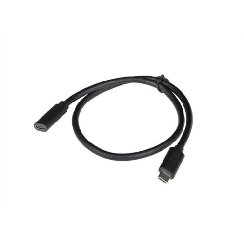 Lanberg USB-C M/F 3.1 kábel, 0,5 m, fekete