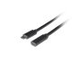 Lanberg USB-C M/F 3.1 kábel, 1,5 m, fekete