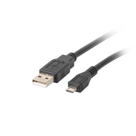   Lanberg USB micro (M)->USB-A (M) 2.0 kábel, 0,3 m, fekete 