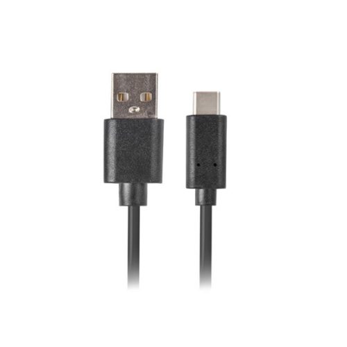 Lanberg USB-C (M)->USB-A (M) 2.0 kábel, 1 m, fekete, QC 3.0