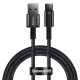 Baseus Tungsten Gold USB Type-A – USB Type-C, 100W gyorstöltő adatkábel, 1m, fekete