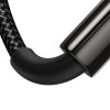 Baseus Tungsten Gold USB Type-A – USB Type-C, 100W gyorstöltő adatkábel, 1m, fekete