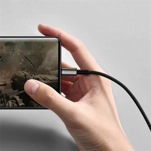 Baseus Tungsten Gold USB Type-A – USB Type-C, 100W gyorstöltő adatkábel, 1m, fekete
