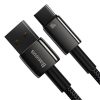 Baseus Tungsten Gold USB Type-A – USB Type-C, 100W gyorstöltő adatkábel, 2m, fekete