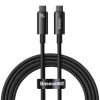 Baseus Tungsten Gold USB Type-C, 240W gyorstöltő adatkábel, 2m, fekete