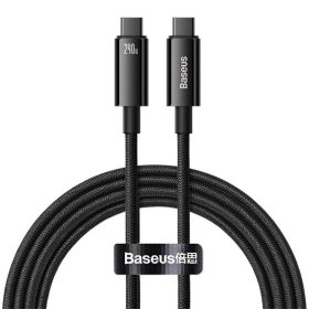   Baseus Tungsten Gold USB Type-C, 240W gyorstöltő adatkábel, 2m, fekete