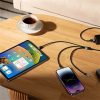 Baseus StarSpeed One-for-Three USB Type-A – iPhone+USB Type-C+Micro USB, 3.5A gyorstöltő adatkábel, 1.2m, fekete