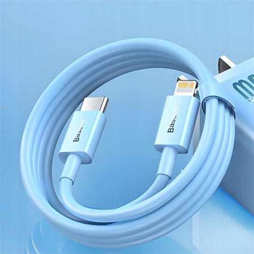 Baseus Superior USB Type-C – iPhone, 20W gyorstöltő adatkábel, 1m, kék
