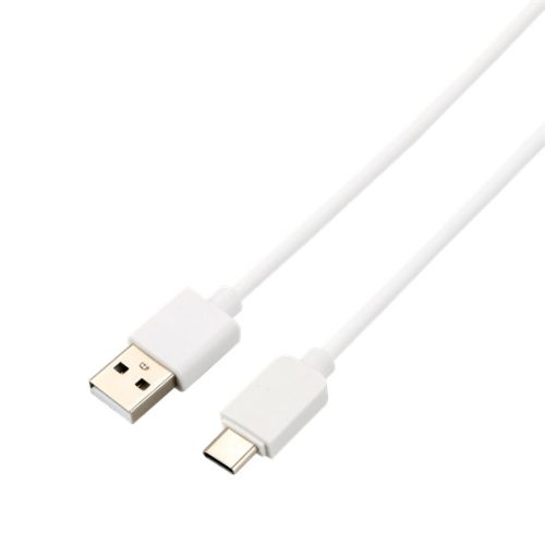 AVAX CB103W PURE USB A-Type C kábel, 2.1A, fehér - 1m