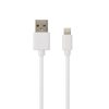 AVAX CB104W PURE USB A-Lightning kábel, 2.1A, fehér - 1m