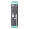 AVAX CB124W PURE USB A-Lightning kábel, 2.1A, fehér - 2m