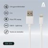 AVAX CB124W PURE USB A-Lightning kábel, 2.1A, fehér - 2m