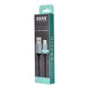 AVAX CB301G STEELY USB A-Type C 60W gyorstöltő, sodorszálas kábel, 3A, acélszürke - 1,5m