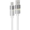 AVAX CB313 GLOWY 18W USB-A - USB-C gyorstöltő kábel, fehér - 2m