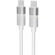 AVAX CB316 GLOWY 60W USB-C gyorstöltő kábel, fehér - 1m