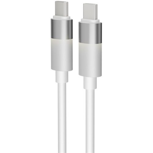 AVAX CB316 GLOWY 60W USB-C gyorstöltő kábel, fehér - 1m
