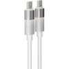 AVAX CB316 GLOWY 60W USB-C gyorstöltő kábel, fehér - 1m