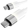 AVAX CB316 GLOWY 60W USB-C gyorstöltő kábel, fehér - 1m