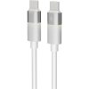 AVAX CB317 GLOWY 60W USB-C gyorstöltő kábel, fehér - 2m