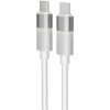 AVAX CB317 GLOWY 60W USB-C gyorstöltő kábel, fehér - 2m