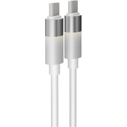 AVAX CB317 GLOWY 60W USB-C gyorstöltő kábel, fehér - 2m
