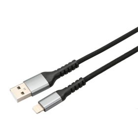   AVAX CB401G STEELY 20W USBA–Lightning töltőkábel, acélszürke - 1,5m
