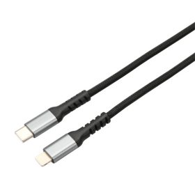  AVAX CB402G STEELY 20W USBC–Lightning töltőkábel, acélszürke - 1,5m