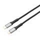 AVAX CB402G STEELY 20W USBC–Lightning töltőkábel, acélszürke - 1,5m