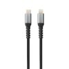 AVAX CB402G STEELY 20W USBC–Lightning töltőkábel, acélszürke - 1,5m