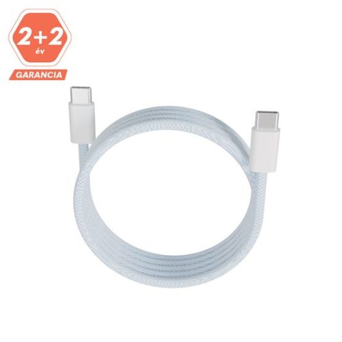 AVAX CB610LB MAGNETY 100W USB C mágneses gyorstöltő kábel, fonott, világoskék - 1m