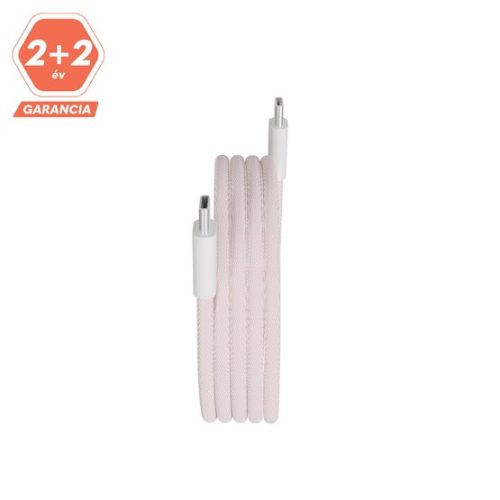 AVAX CB610P MAGNETY 100W USB C mágneses gyorstöltő kábel, fonott, rózsaszín - 1m