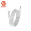 AVAX CB610W MAGNETY 100W USB C mágneses gyorstöltő kábel, fonott, fehér - 1m