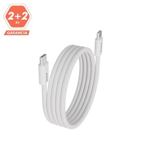 AVAX CB610W MAGNETY 100W USB C mágneses gyorstöltő kábel, fonott, fehér - 1m