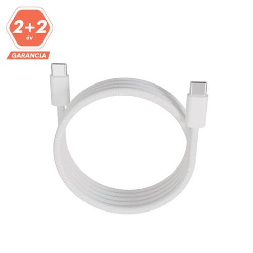 AVAX CB610W MAGNETY 100W USB C mágneses gyorstöltő kábel, fonott, fehér - 1m
