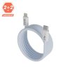 AVAX CB611LB MAGNETY 27W USBC–Lightning fonott mágneses töltőkábel, világoskék - 1m