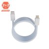 AVAX CB611LB MAGNETY 27W USBC–Lightning fonott mágneses töltőkábel, világoskék - 1m
