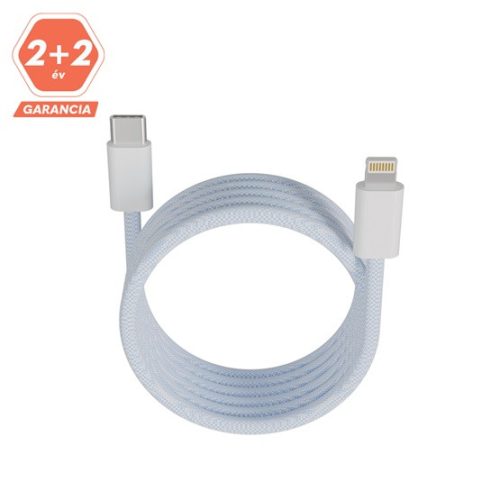 AVAX CB611LB MAGNETY 27W USBC–Lightning fonott mágneses töltőkábel, világoskék - 1m