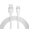 AVAX CB621 CREAMY+ USB A - Type C gyorstöltő kábel, 2.4A, fehér-ezüst - 1,5m