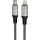AVAX CB636 STEELY LED 27W USBC–Lightning fonott töltőkábel, fekete - 2m