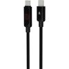 AVAX CB654 PULSEY 60W USB-C gyorstöltő kábel, fonott, szürke - 1m