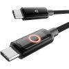AVAX CB654 PULSEY 60W USB-C gyorstöltő kábel, fonott, szürke - 1m