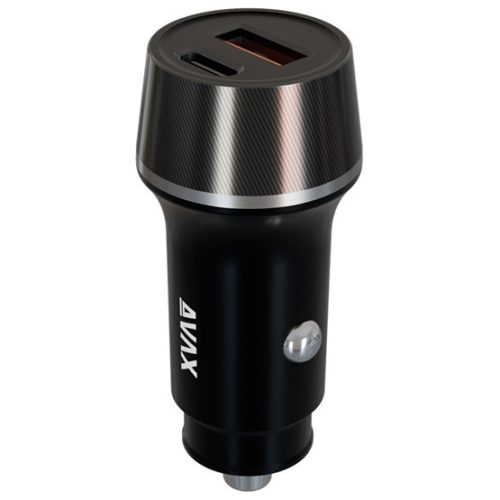 AVAX CC304B CARLY USB-C (PD3.0)+USB-A (QC) 38W autós töltő, fekete