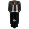 AVAX CC304B CARLY USB-C (PD3.0)+USB-A (QC) 38W autós töltő, fekete