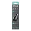 AVAX CC665B CARLY+ USB A + Type C 83W autós töltő, fekete