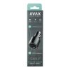 AVAX CC680B CARLY+ USB A + Type C 140W autós töltő, fekete