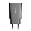 Baseus Speed Mini hálózati gyorstöltő 20W, USB Type-C, fekete