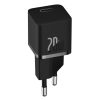 Baseus GaN5 Mini hálózati gyorstöltő 20W, USB Type-C, fekete