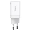 Baseus Super Si Pro hálózati gyorstöltő 30W, USB Type-C + USB Type-A, fehér