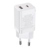 Baseus Super Si Pro hálózati gyorstöltő 30W, USB Type-C + USB Type-A, fehér