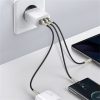 Baseus Compact 30W-os hálózati gyorstöltő Type-C, 2xUSB-A , fehér